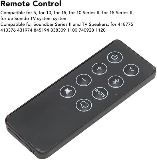 Allecto - Soundbar Vervangende Universele Ler - Compatibel met 418775 410376 431974 845194 - Eenvoudige bediening - Ideale vervanging - Afstandsbed... van Allecto — afbeelding 4
