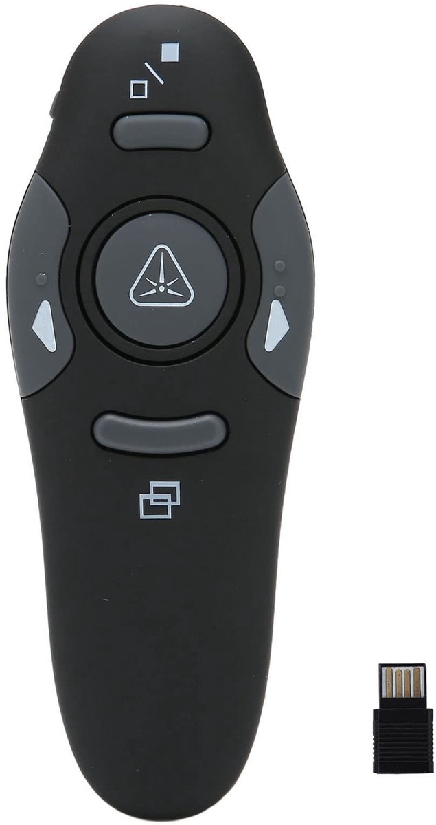 Draadloze Presentatieklikker - Ergonomisch Ontwerp - Bediening tot 15 Meter