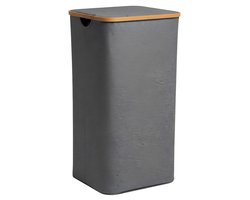 KAD® Wasmand 2 Vakken - Wasmand - Wassorteerder - Grijs - 40cm x 33cm x 70cm