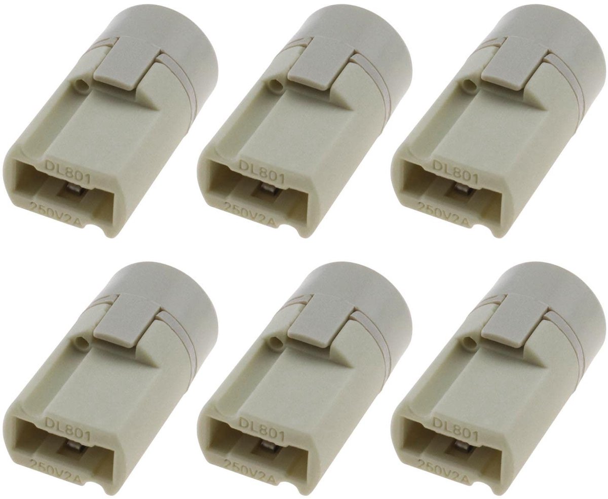Allecto - G9 lamp houders - keramische fitting - 6 stuks - sleutelloos - licht onderdelen - geschikt voor binnenhuizen - keramische lamp basis