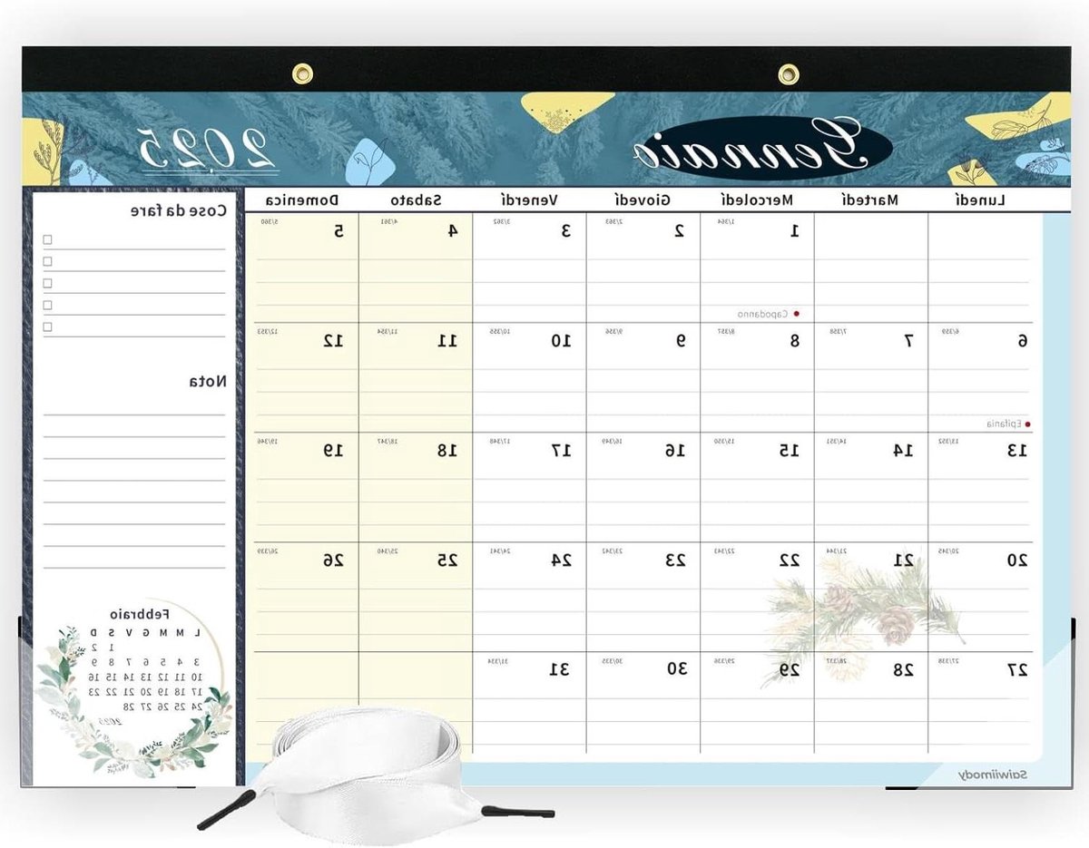 Kalender 2025 2026 - Wandkalender Jaarplanner - Planning Thuis - Duidelijk Overzicht - 43 x 43 cm - Multicolor
