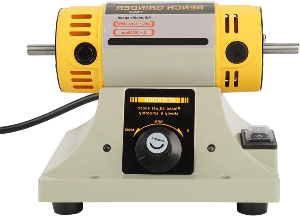 Elektrische Polijstmachine - Slijpmachine Hobby - Precisie Polijsten - Lage Vibratie - 16 x 13 x 12.5 cm - Grijs