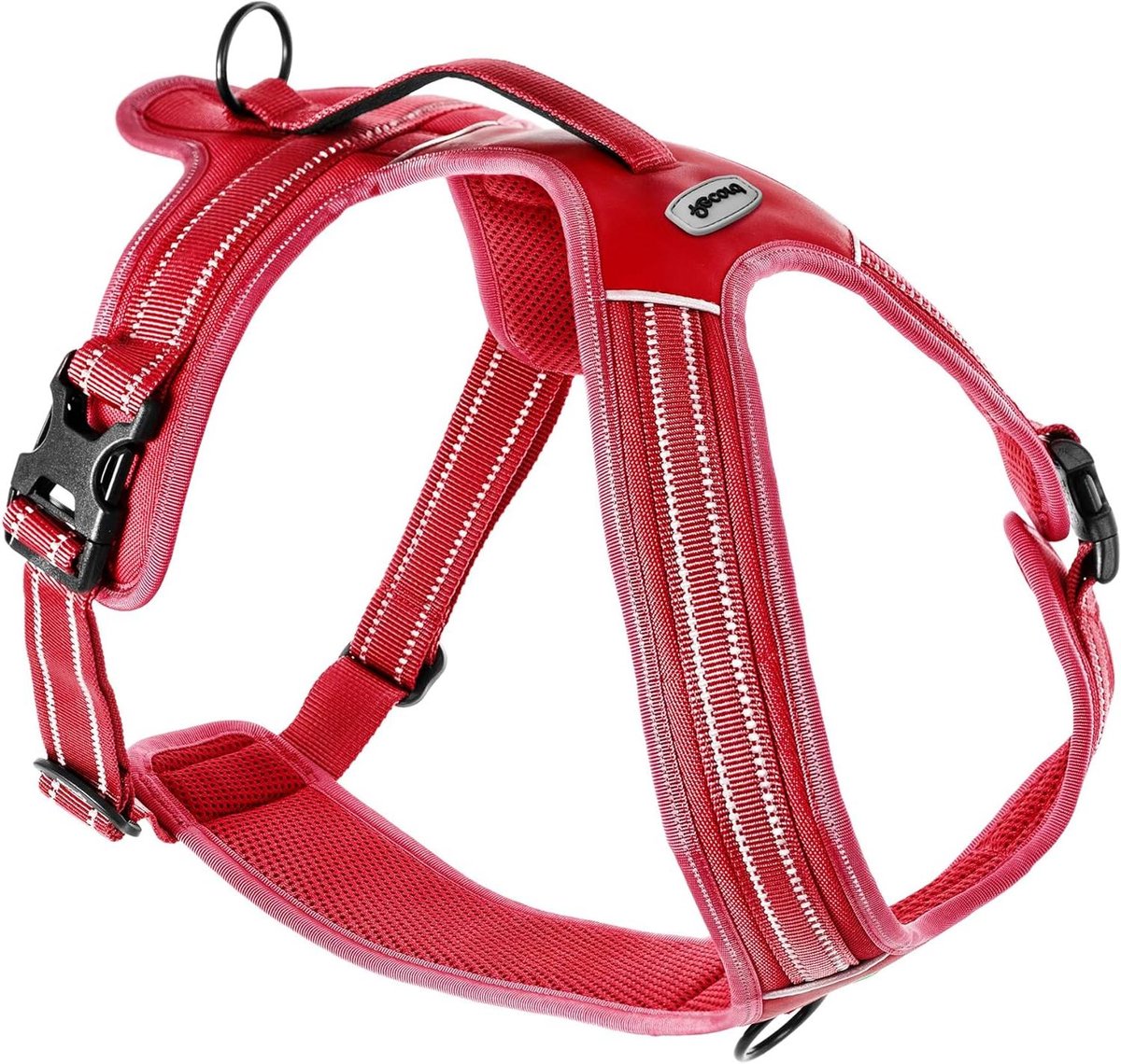 Honden Tuigje - Honden Harnas - Veilig Wandelen - Reflecterende Strepen - XS 43-49 cm - Rood