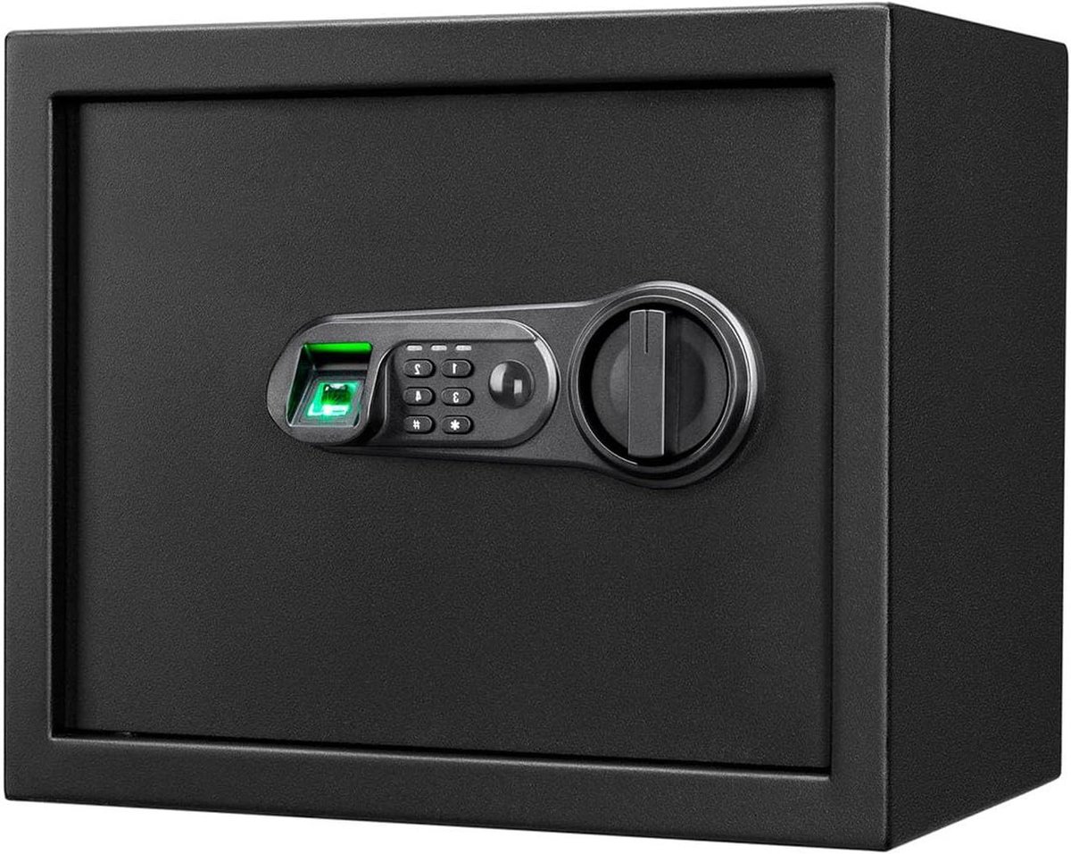 Kluis met Vingerafdruk - Digitale Safe - Waardevolle Spullen Opslag - Elektronisch Cijferslot - 30 x 38 x 30 cm