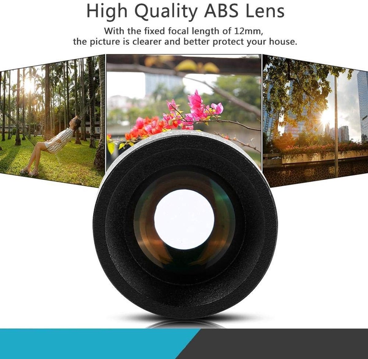 Allecto - Camera Lens - 12mm Focal Length - HD Beeldkwaliteit - Compact en Lichtgewicht - Voor Veiligheid - Geschikt voor Beveiligingscamera -...