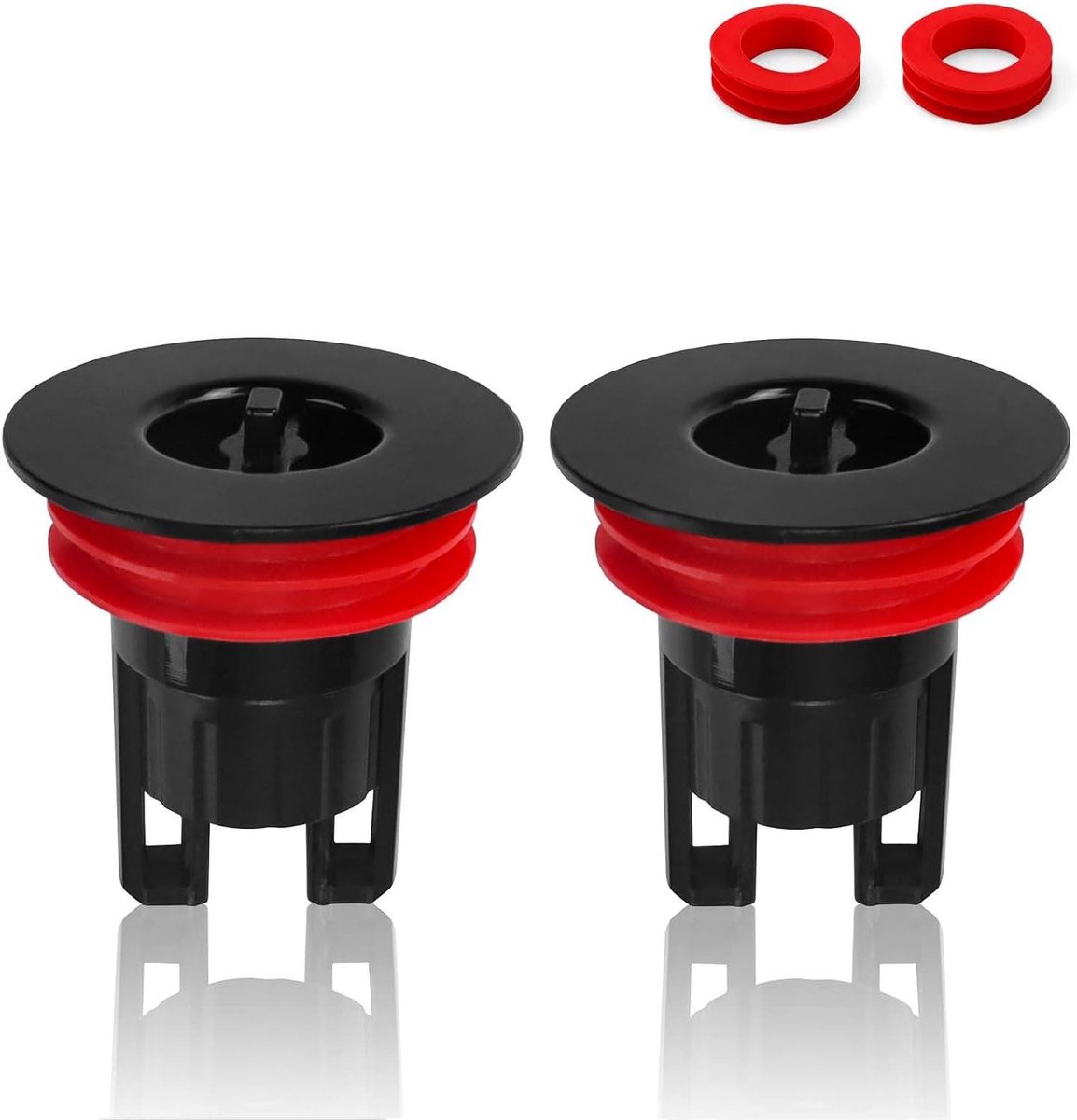 Afvoerzeef - Afvoervanger Douche - Keuken en Badkamer - Magnetisch Zwevend Design - 28-45 mm - Zwart en Rood