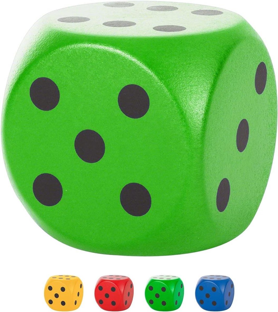 Schuimkubus - Grote dobbelsteen - Spel en Educatie - Afwasbare olifantenhuid - 30 x 30 x 30 cm - Groen