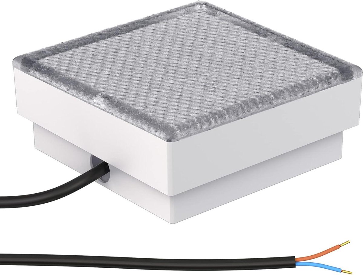LED Stoeptegel Inbouw - Grondspot Tuin - Terras Verlichten - Beloopbaar 500kg - 15 x 15cm - Grijs