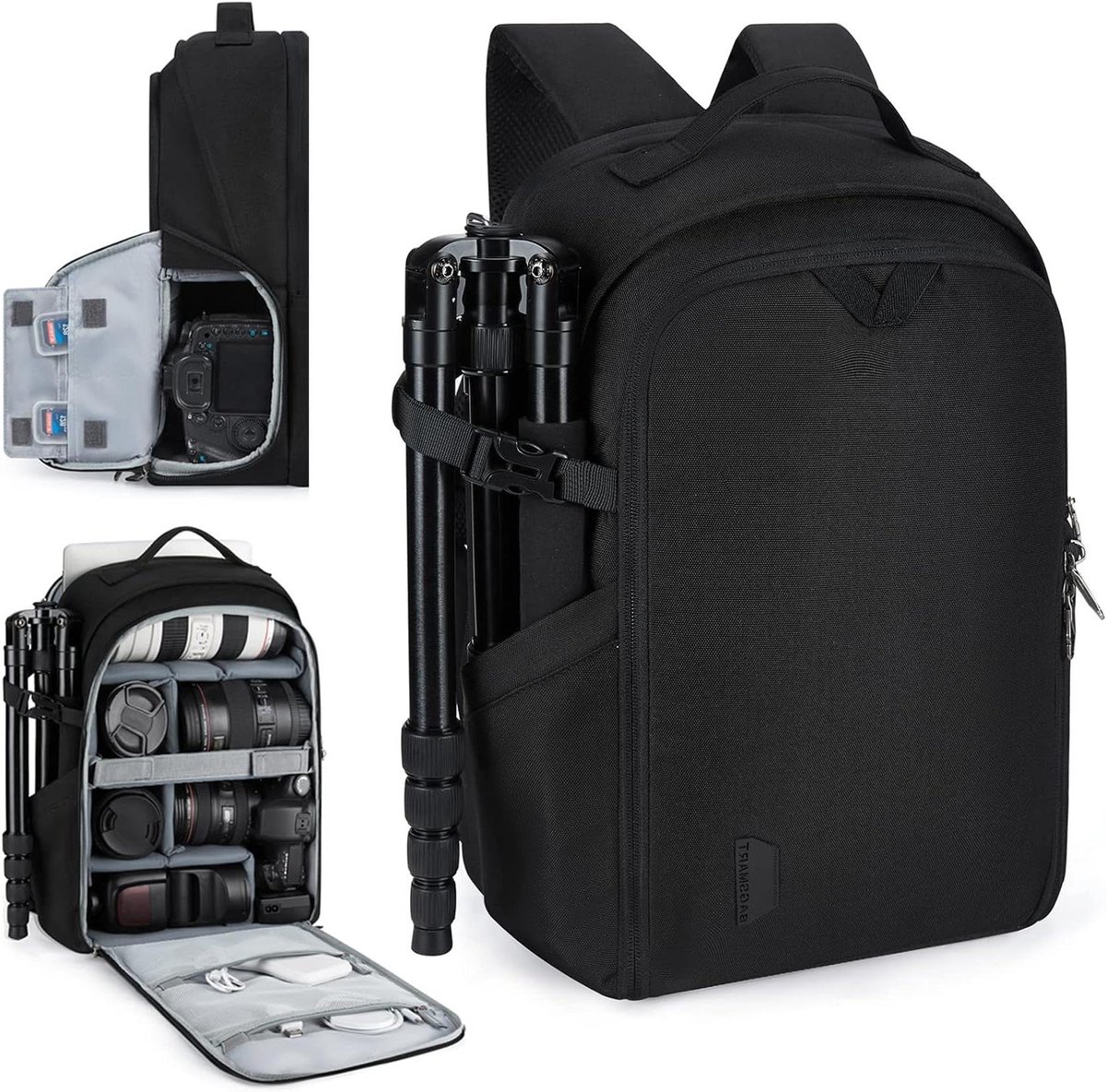 Cameratas - Schoudertas Camera - Camera Beschermen - Waterdicht Materiaal - Unisex - Zwart