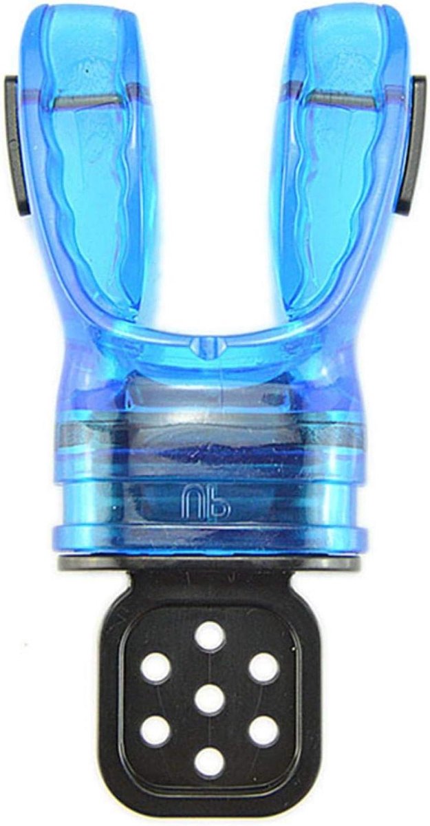 Duikmondstuk - Snorkel mondstuk - Duiken en snorkelen - Vormbaar naar beetpatroon - 12 x 6 cm - Blauw