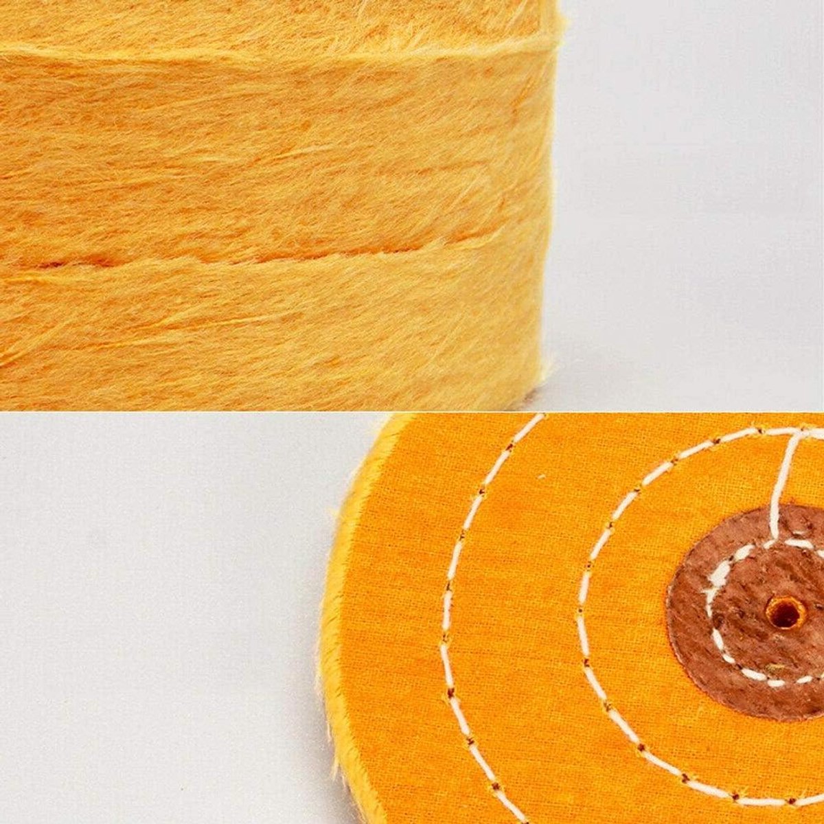 Polijstwiel Doek - Polijstschijf Katoen - Metaal Polijsten - Compacte Structuur - 200 mm - Wit