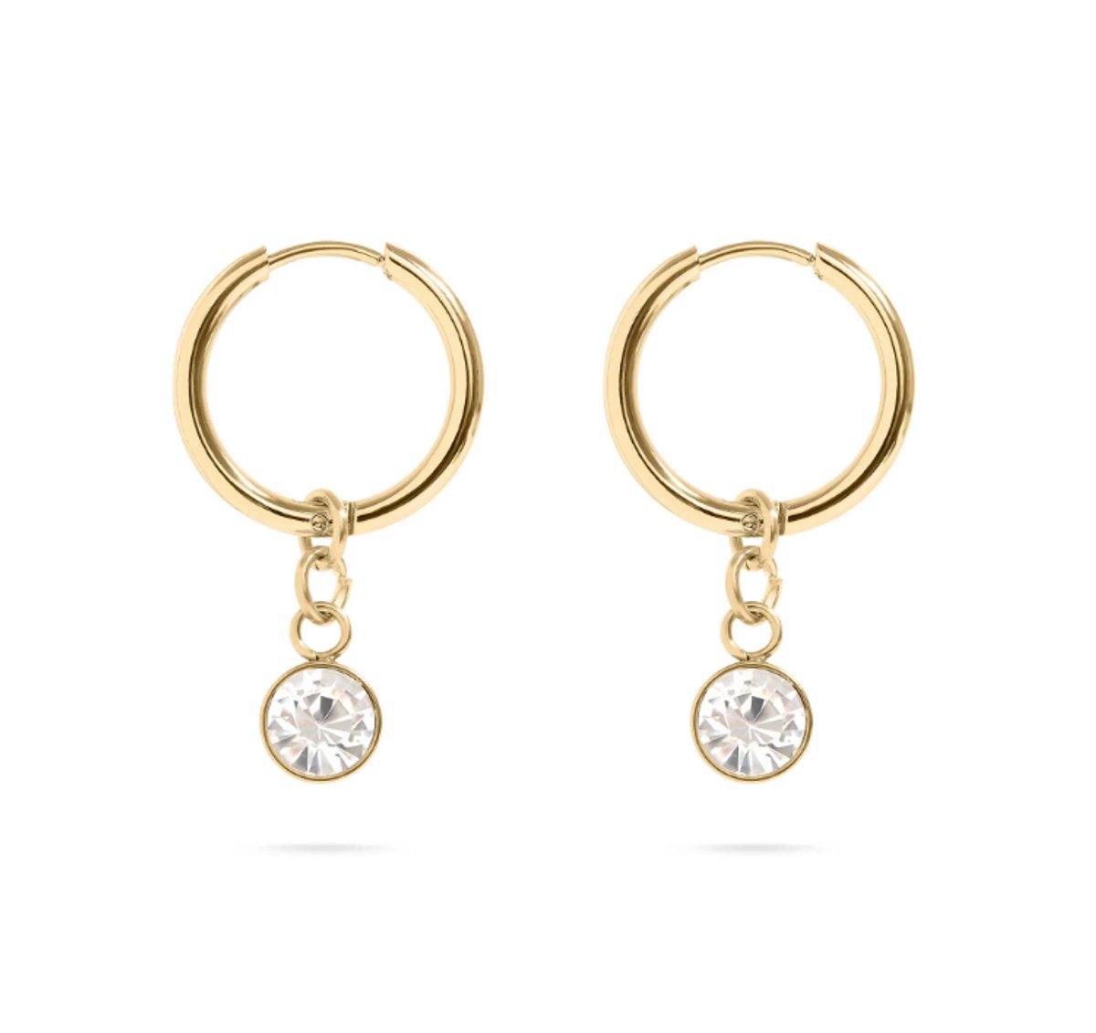 Maevi® Oorbellen met Geboortesteen - Maand: Oktober - Kleur: Goud - 18K Goldplated - Hoge Kwaliteit - Birth Stone / Gemstone - Geboorte / Kraamcadeau / Cadeau / Verjaardag - Incl. Luxe Verpakking - Edelsteen - Verkleurt Niet - Oorbel / Oorring