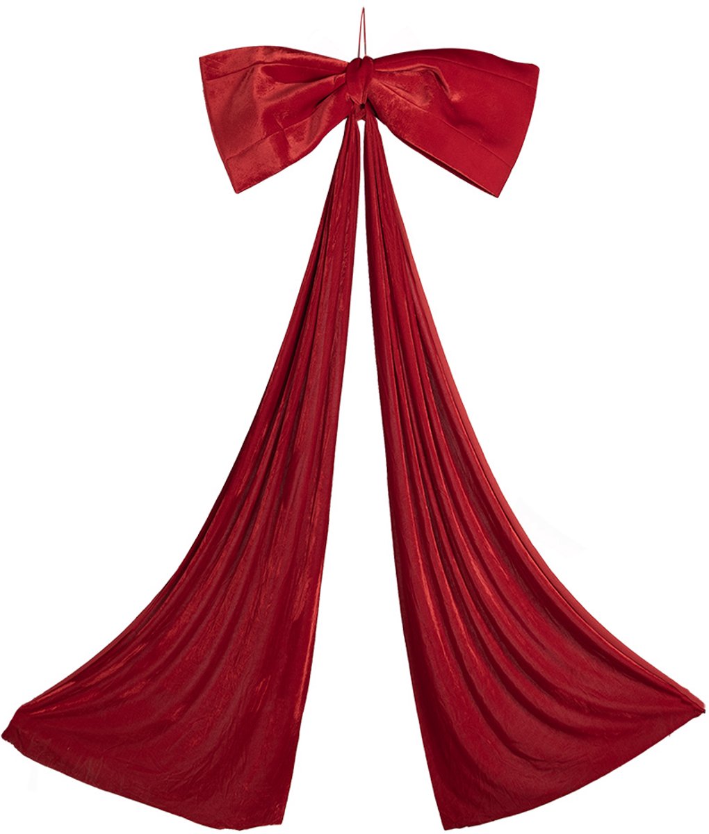 Clayre & Eef | Decoratie Strik Rood 40X10X180 cm | 66532