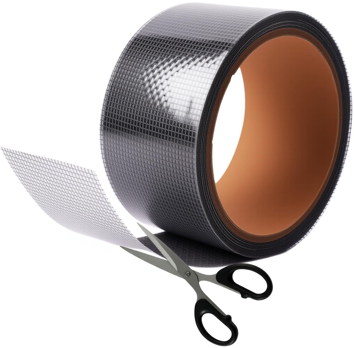 Allecto - Vliegenraam Reparatietape - Mosquito Net Repair - Ultra Dun Fiberglas - 2 inch x 16 ft - Zelfklevende Net Tape - Geschikt voor Ramen - Grijs