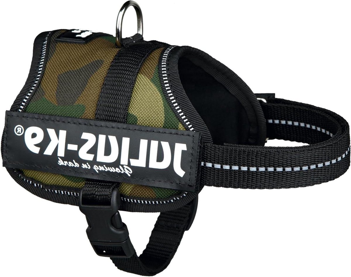 Hondentuig - Harnastuig - Veilig Wandelen - Stevig Handvat - Maat L/1 - Camouflage