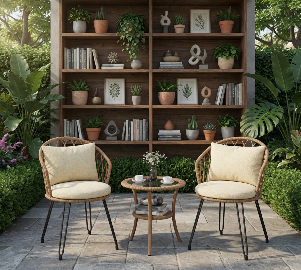 Luxe Poly Rattan Tuinset – Weerbestendig – Bruin – Industrohome
