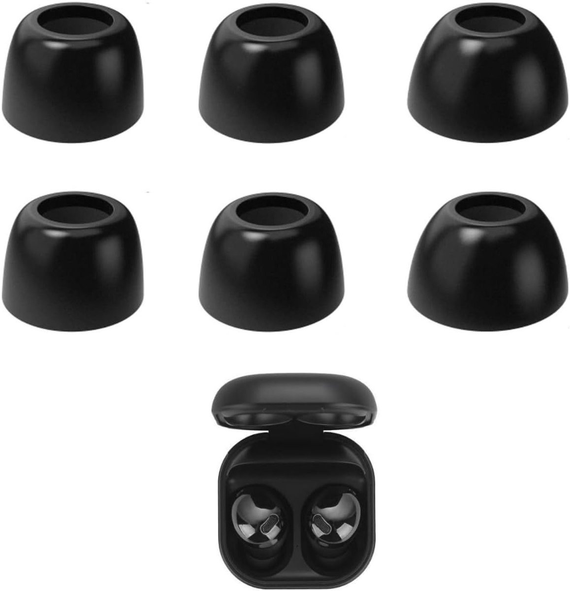Comfortabele Memory Foam Oorkussens voor Galaxy Buds Pro - Geluidsisolatie, Zachte Oortips, 3 Paar (Zwart)