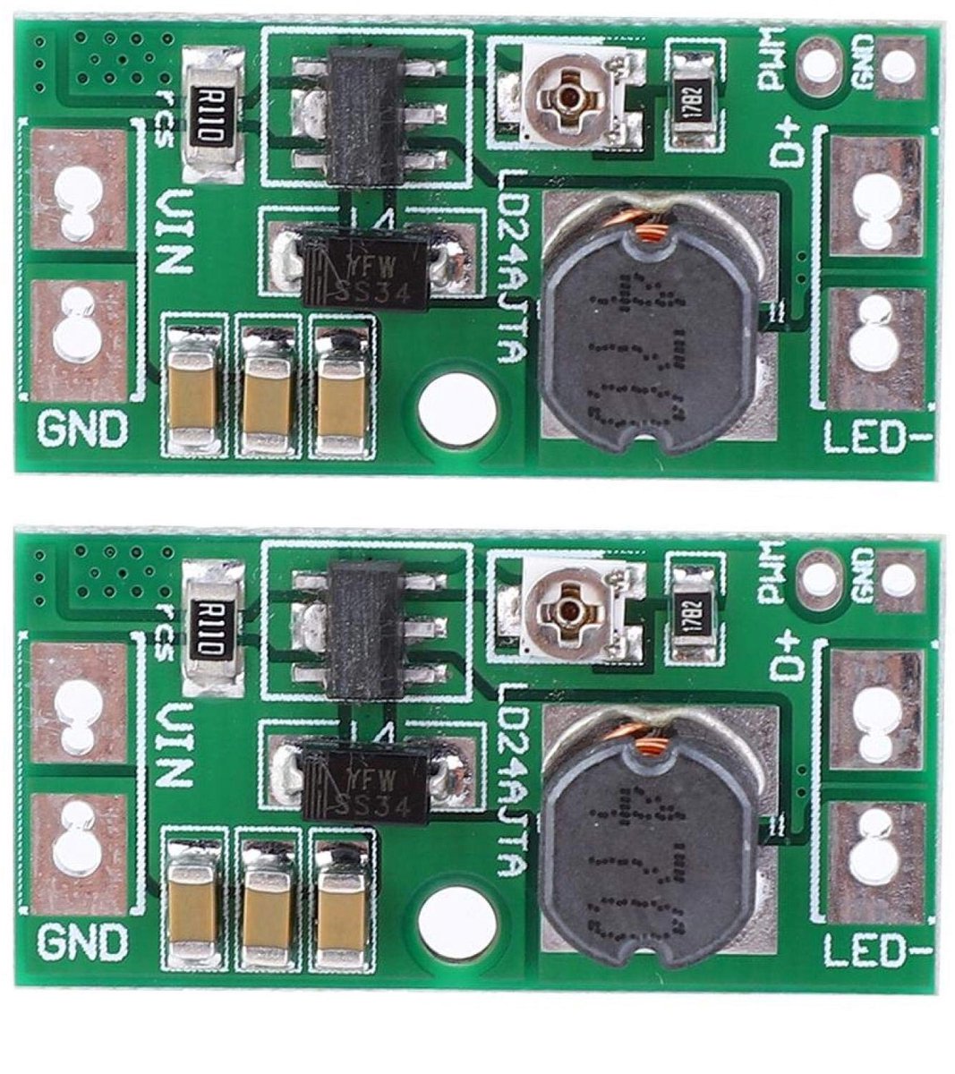 Allecto - LED Driver Board - PWM Dimming - 20W - Voor 6V-24V LED Strips - Energiezuinig - Compact ontwerp - Geschikt voor diverse toepassingen - Zwart