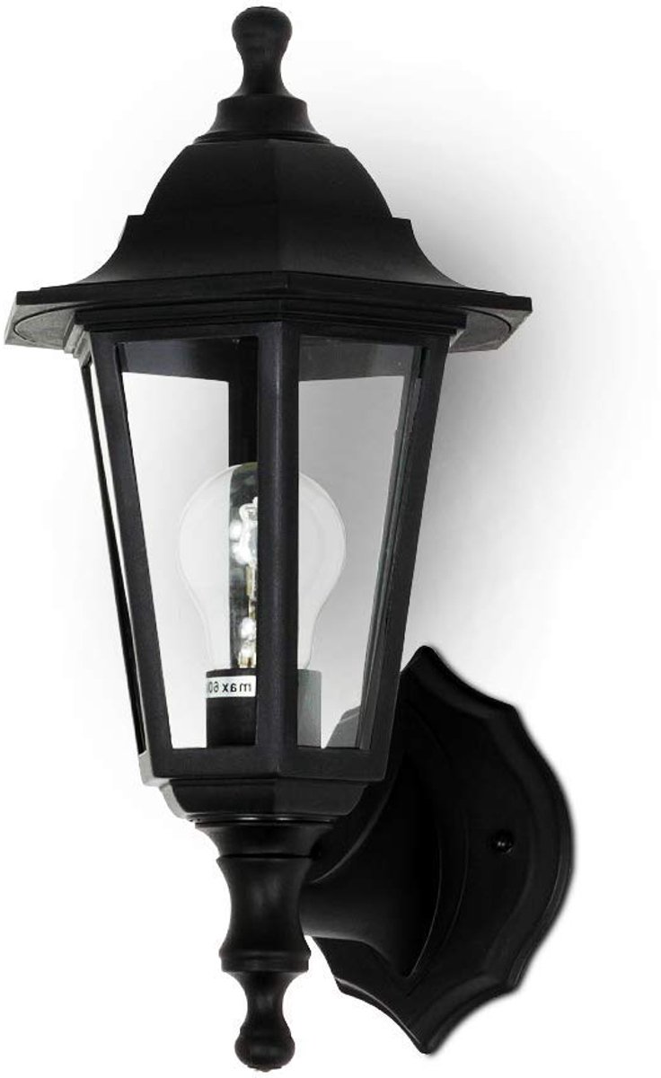 Kwazar Luminaire buitenwandlamp E27 IP44 zwart rustieke buitenlamp max. 60W – weerbestendige wandverlichting voor gevel, tuin & entree | ERANO.A buitenlamp