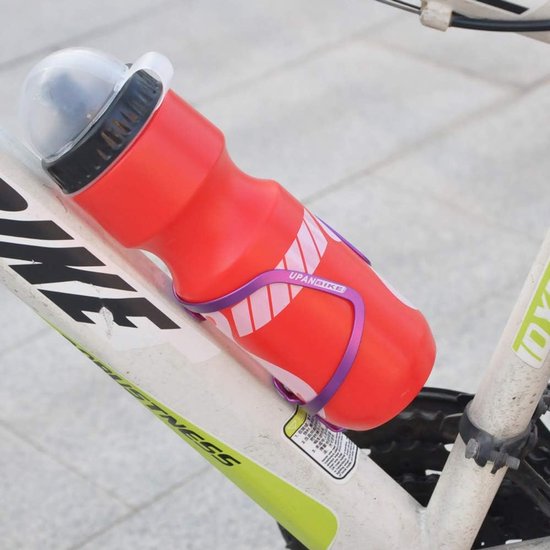 Fiets Flessenhouder - Bidonhouder Fiets - Drank Meenemen - Lichtgewicht Aluminium - Standaard Flessen - Paars — afbeelding 2
