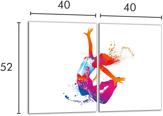 TMK ArtDeko - Serie - Glazen Beschermplaat - 2x 40x52 cm - Wit — afbeelding 2