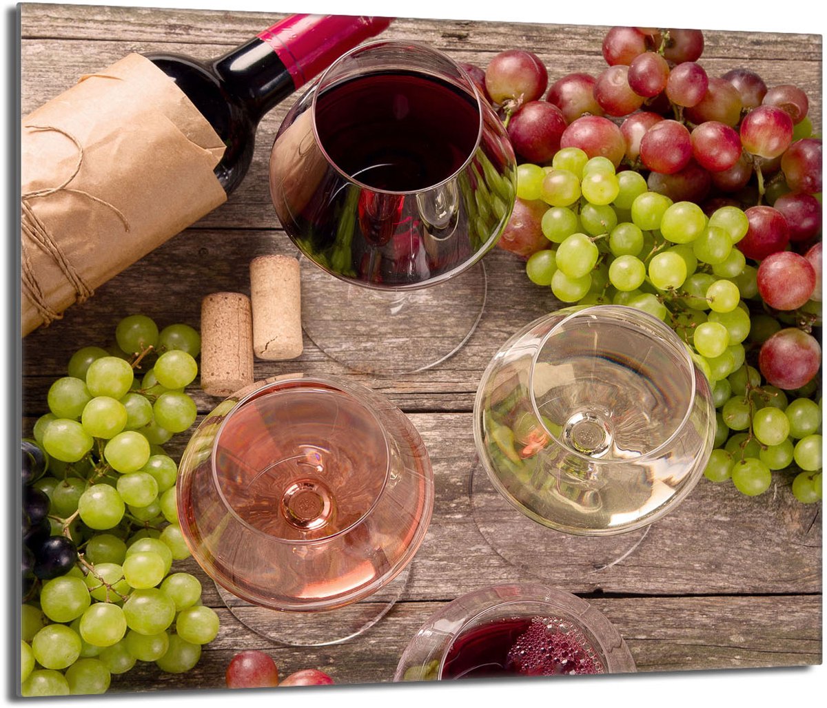 TMK ArtDeko Serie - Kookplaat Achterwand - 60x52 cm - Wino