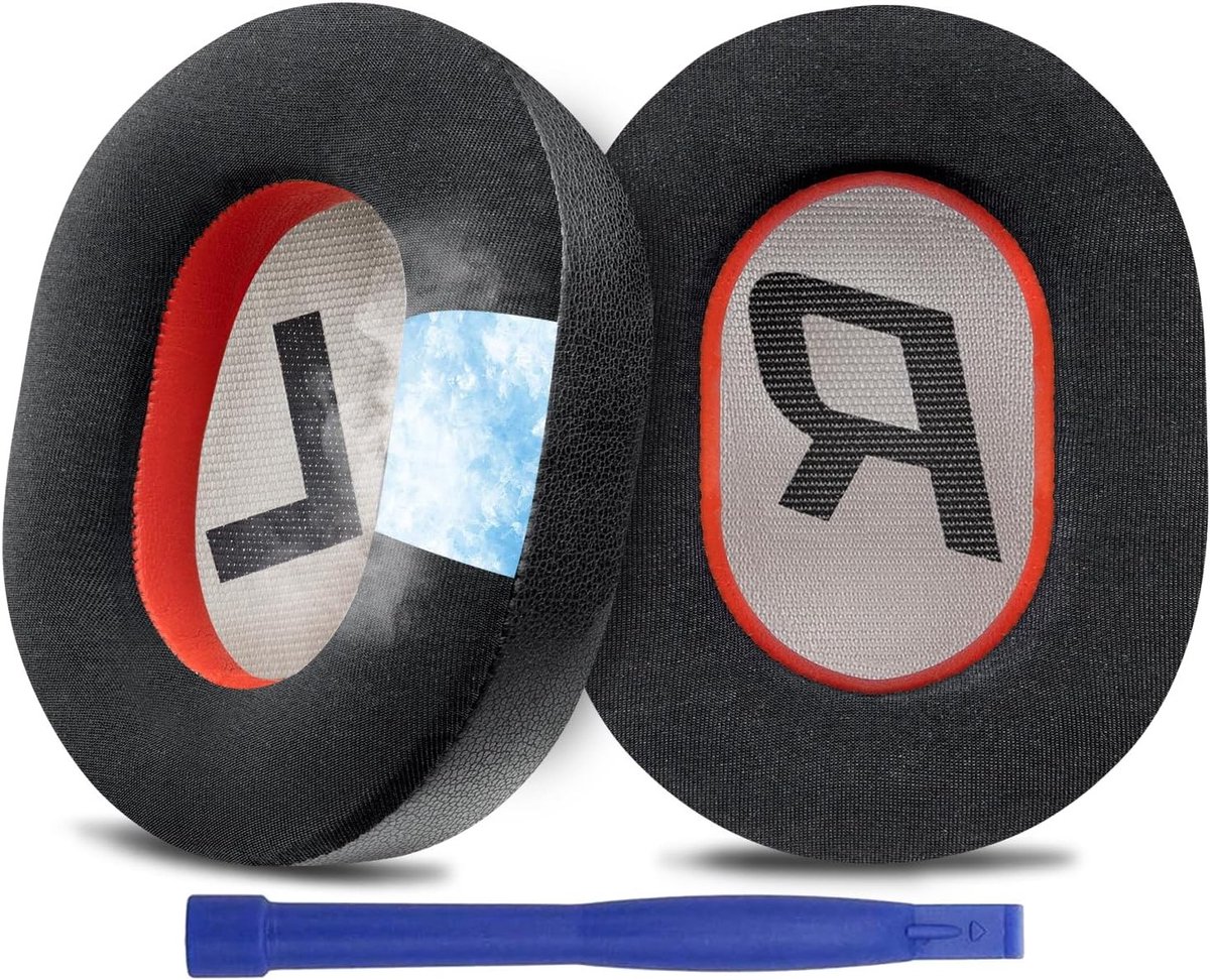 Vervangende Cooling Gel Oorkussens voor Headphones, Geschikt voor BackBeat Pro 2 en Voyager 8200 UC, Geluidsisolatie en Comfortabele Pasvorm (Zwart + Rood)