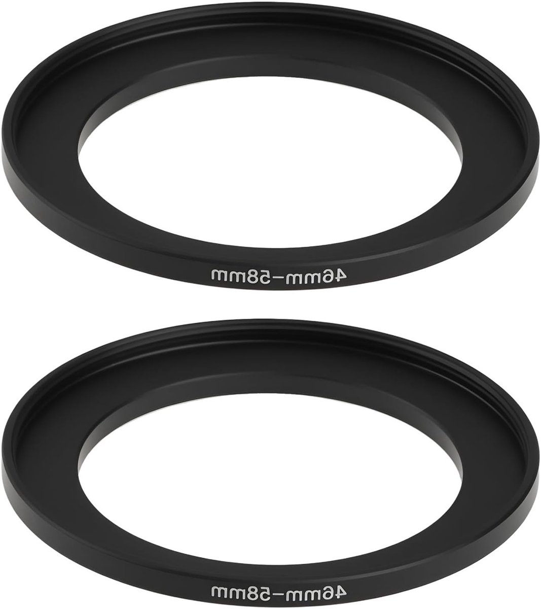 2 Stuks Aluminium Adapterring voor Camera Filters 46mm naar 58mm - Geschikt voor Lens Hood en Lenskap