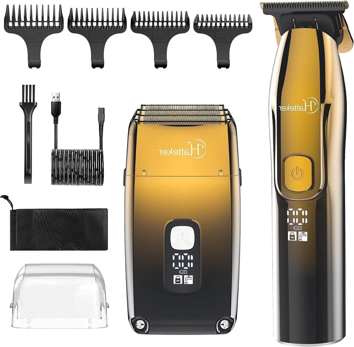 Elektrisch Scheerapparaat - Scheerapparaat Mannen - Glad Scheren - 2-in-1 Trimmer Kit - 14 x 65 x 18 cm - Zwart