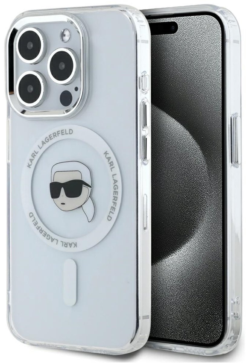 Karl Lagerfeld Magnetische Hoes Voor Iphone 15 Pro Max Karl Head Metal