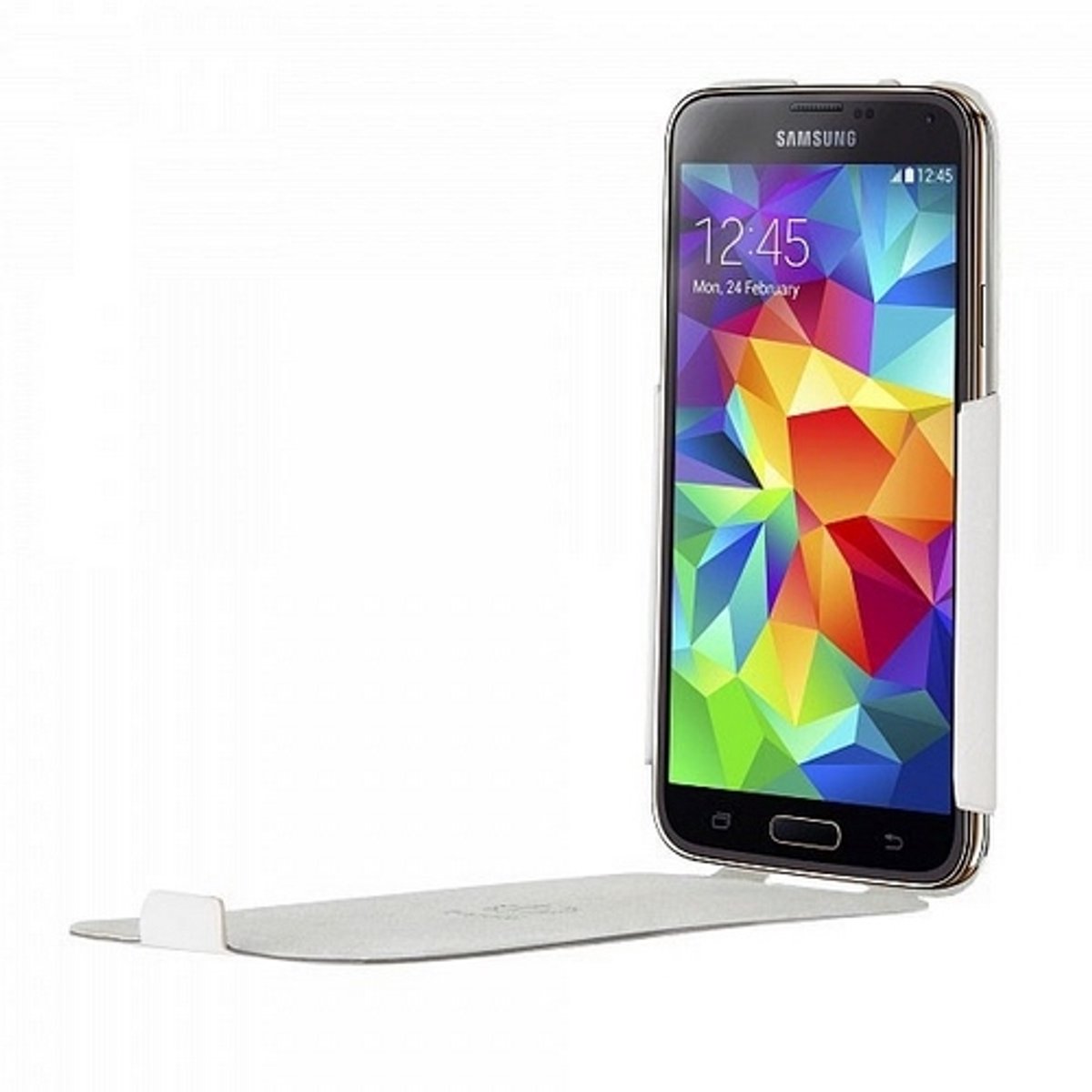 Bugatti Flip Case Geneva - Geschikt voor Samsung Galaxy S5 - Wit