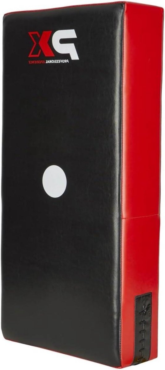 Stootkussen met handgrepen - Trainingskussen boksen - Vechtsport training - Meerlaagse schokdemping - 75 x 35 x 15 cm - Rood-zwart