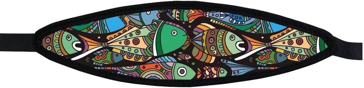 Maskerband Neopreen - Duikband Klittenband - Comfortabel Duiken - Dubbel Gevoerd - 20 x 10 cm - Meerkleurig