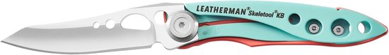Leatherman Skeletool KB – Zakmes Met Roestvrijstalen Mes En Flessenopener – Blauw/Roze