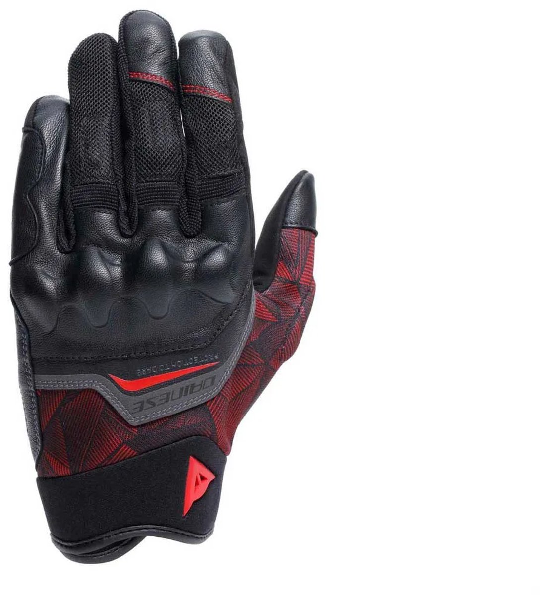 Dainese Ermex Zwart Lava Rood Handschoenen - Handschoen