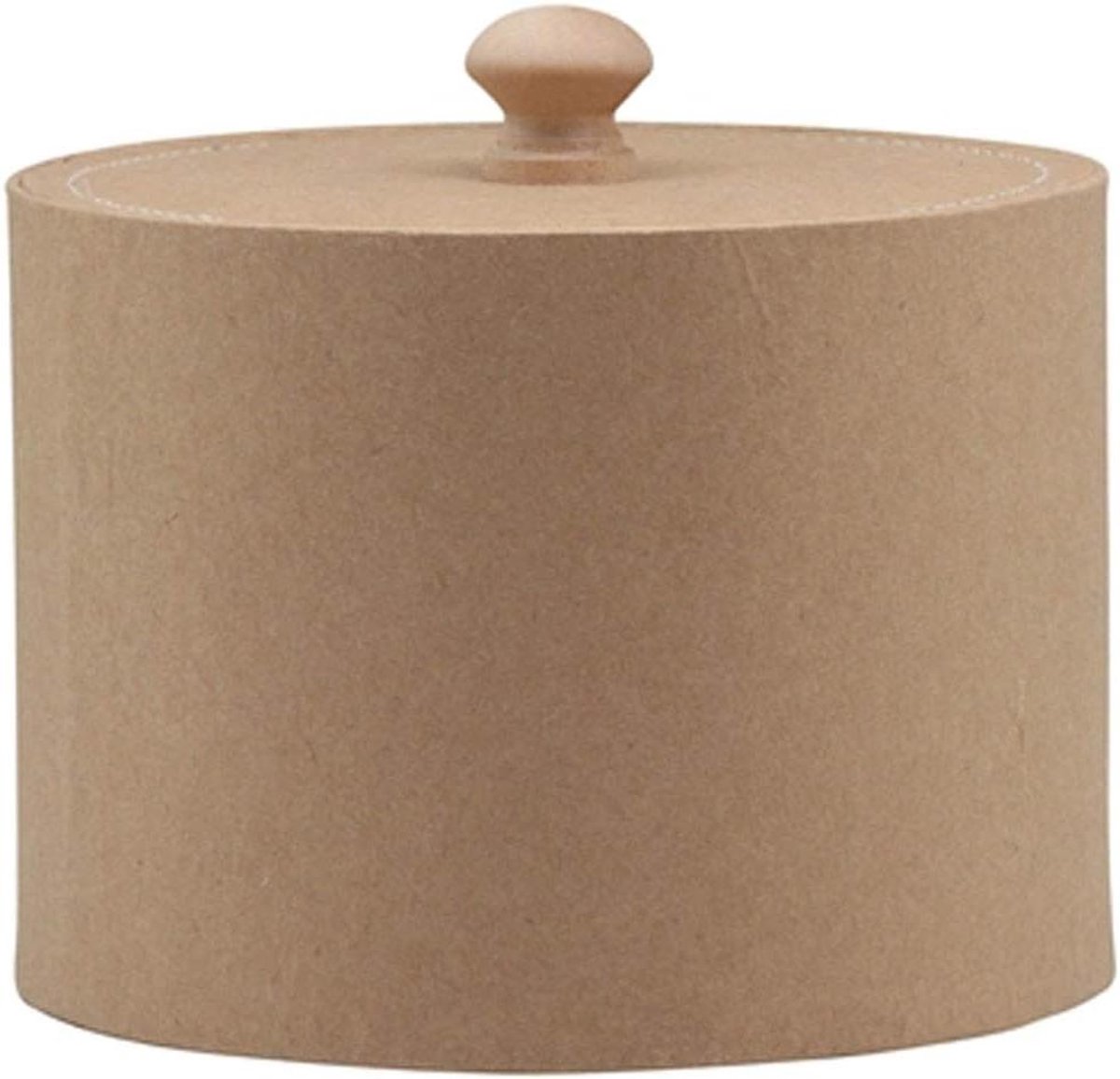 Ronde Kartonnen Doos - Opbergdoos met Deksel - Decoratie en Opslag - Natuurlijk Gekleurd Karton - 135 x 10 cm
