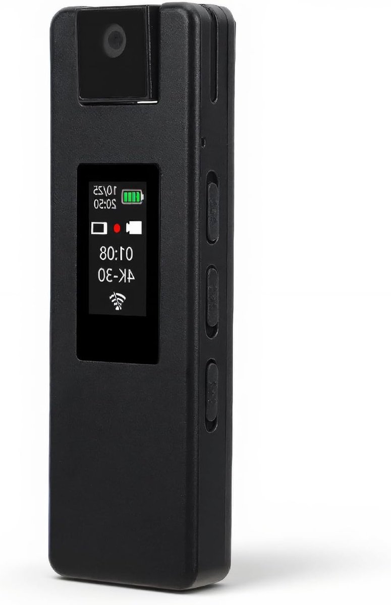 4K HD Draagbare Bodycamera met 180 Graden Draaibare Lens, Beweging Detectie en Clip voor Reis en Outdoor Activiteiten