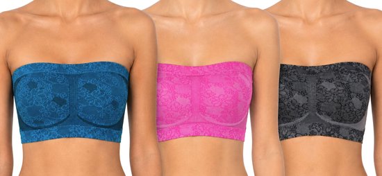 Lot de 3 Bandeau Femme avec bonnets amovibles J&C assortis - taille S/M