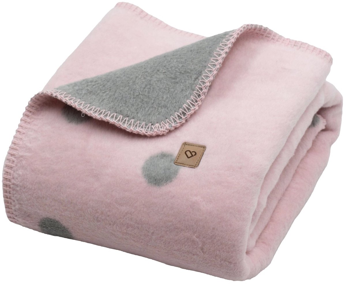 Zaffiro Grijs & Roze Gestipt 100 x 150 cm Ledikantdeken 15342