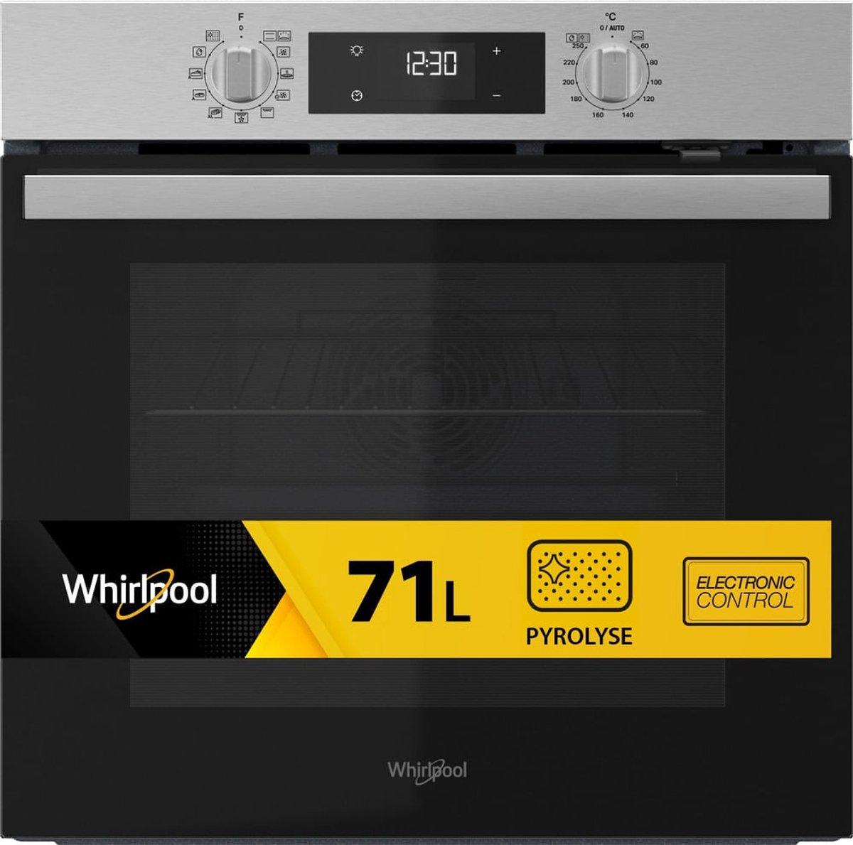Whirlpool OMR58RR1X inbouw oven Pyrolyse RVS