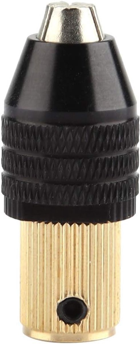 Mini zelfspanners boorkop 0.3-3.4mm voor elektrische boormachine, drieklauw, messing en aluminium, 10mm diameter, 25g, precisie en veelzijdigheid