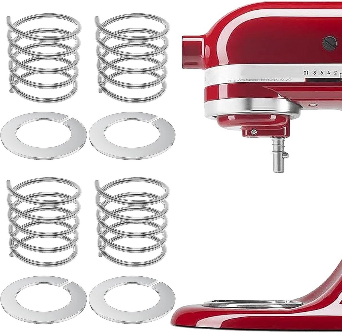Veer en sluitring van roestvrij staal voor Kitchen Aid blender accessoires, set van 4