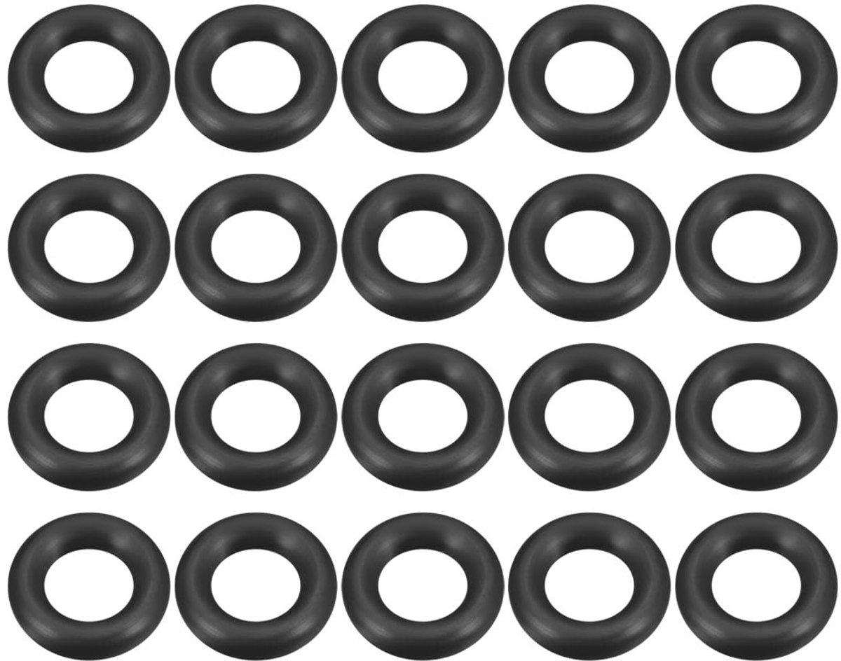 20 Stuks Nitril Rubber O-Ringen - Waterdichte Afsluitringen voor Loodgieterswerk (15 x 8 x 3.5mm Zwart)