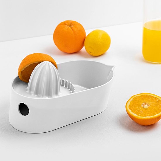 Hand Citruspers - Oblo - Sneeuw Wit - L 22 x B 14 x H 13 cm - Polypropyleen van B+ Design — afbeelding 5