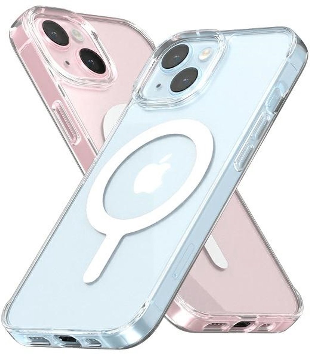Mercury Jelhard Serie - Transparant MagSafe Hoesje - iPhone 15 - Slank Ontwerp - Antislip