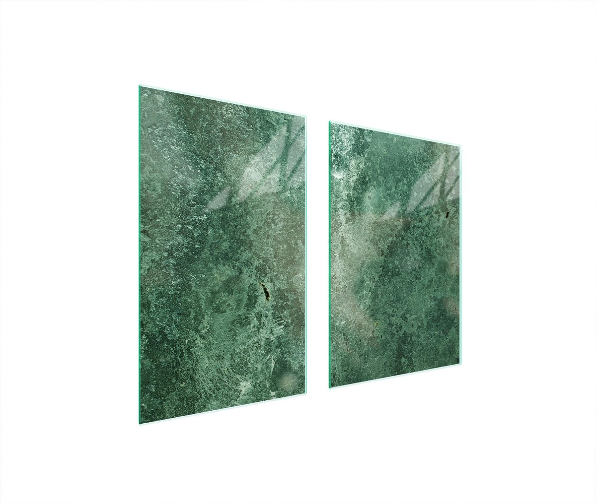 TMK ArtDeko - Glazen Protectieplaat - 65x52 - Turkis