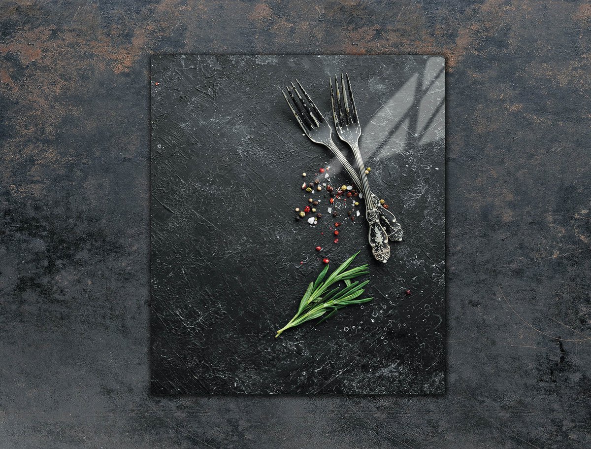 TMK ArtDeko Serie - Glazen Snijplank - Beschermplaat - 45x52 cm