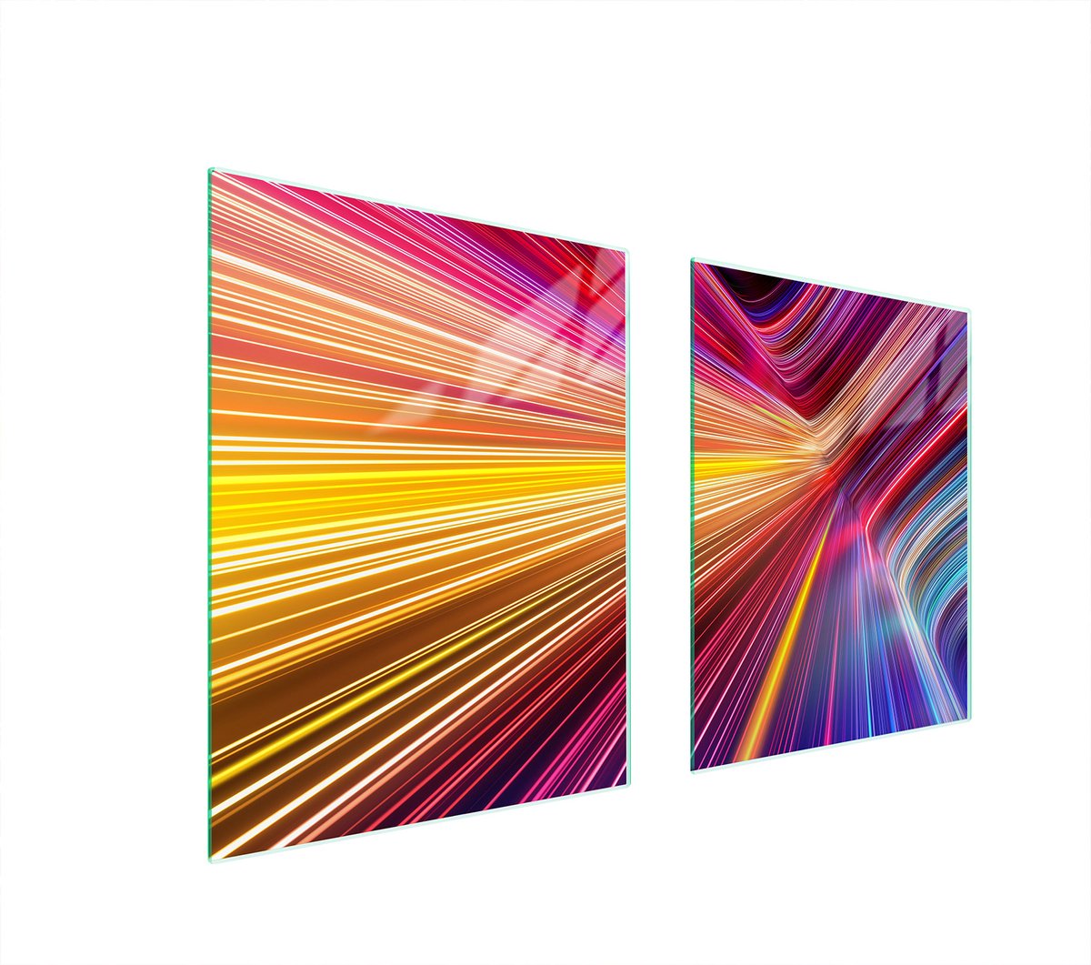 TMK ArtDeko Serie - Glazen Beschermplaat - 85x52 - Kleurvol - Hittebestendig - Veelzijdig