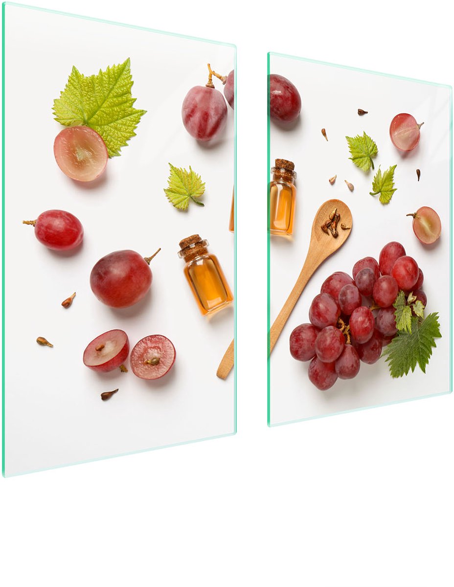 TMK ArtDeko - Snijplank - 65x52 cm - Ovaal - Glas - Fruitdesign