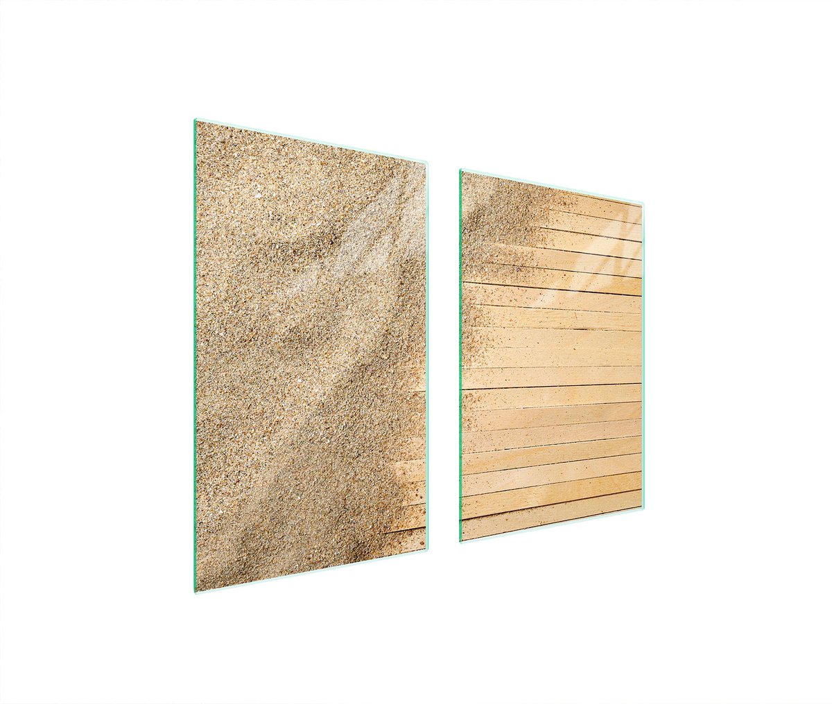 TMK ArtDeko - Keukenachterwand - 65x52 cm - Glas - Zandkleur